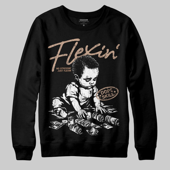 Jordan 4 Retro Cozy Girl DopeSkill Sweatshirt Flexin' Graphic Streetwear - Black