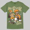Olive Collection DopeSkill Olive T-shirt No Risk No Story Graphic