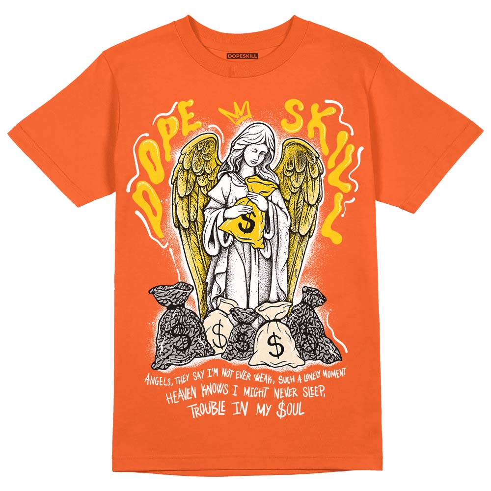 Jordan 3 Georgia Peach DopeSkill Orange T-shirt Angels Graphic Streetwear