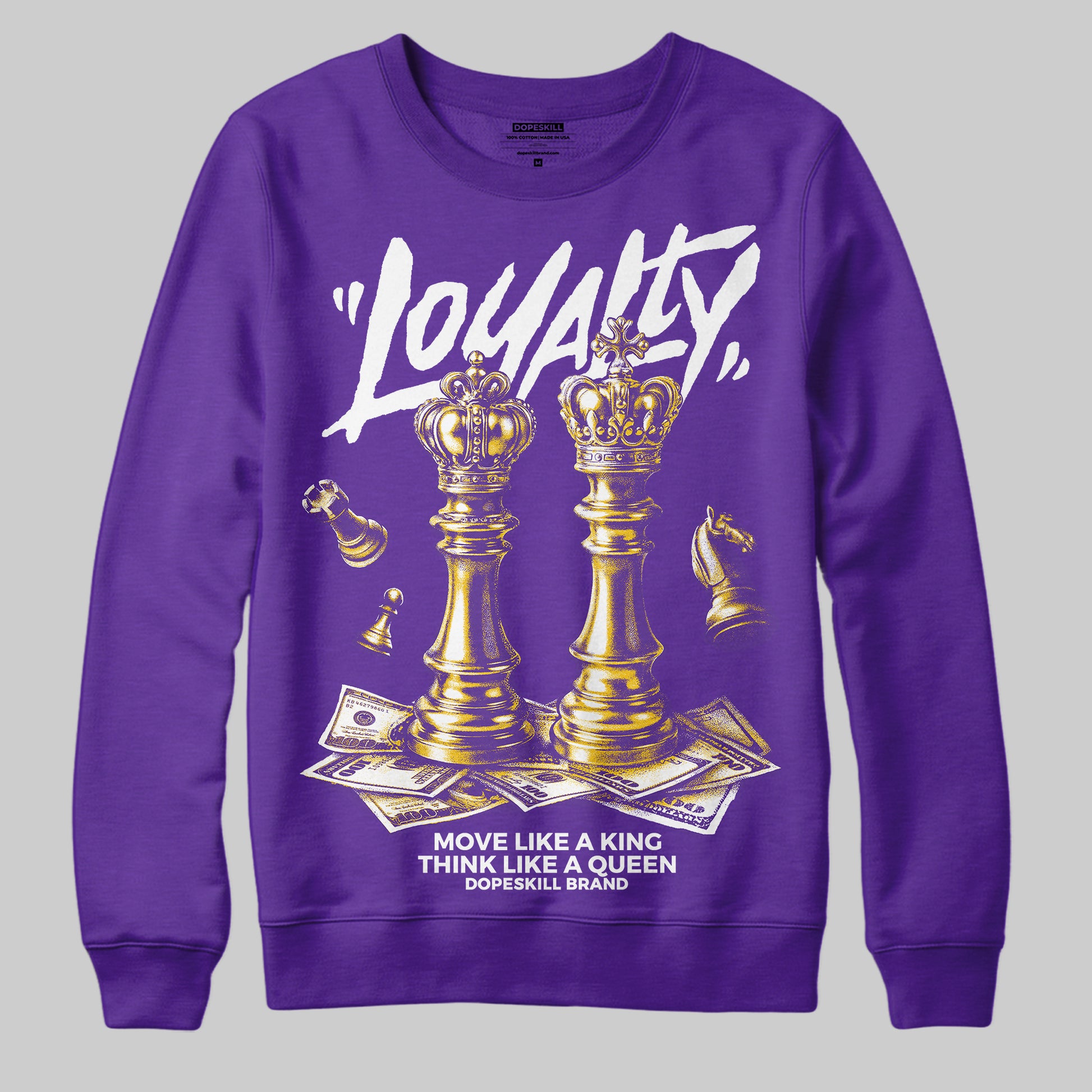 PURPLE Sneakers DopeSkill Sweatshirt Loyalty Graphic Streetwear - Purple