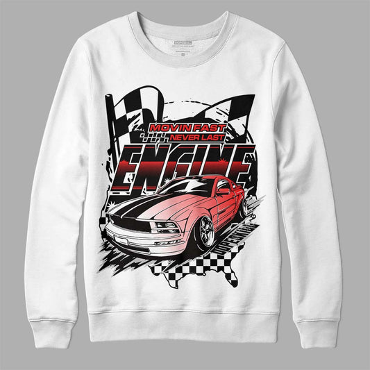 Jordan Spizike Low Bred DopeSkill Sweatshirt ENGINE Tshirt Graphic Streetwear - White 