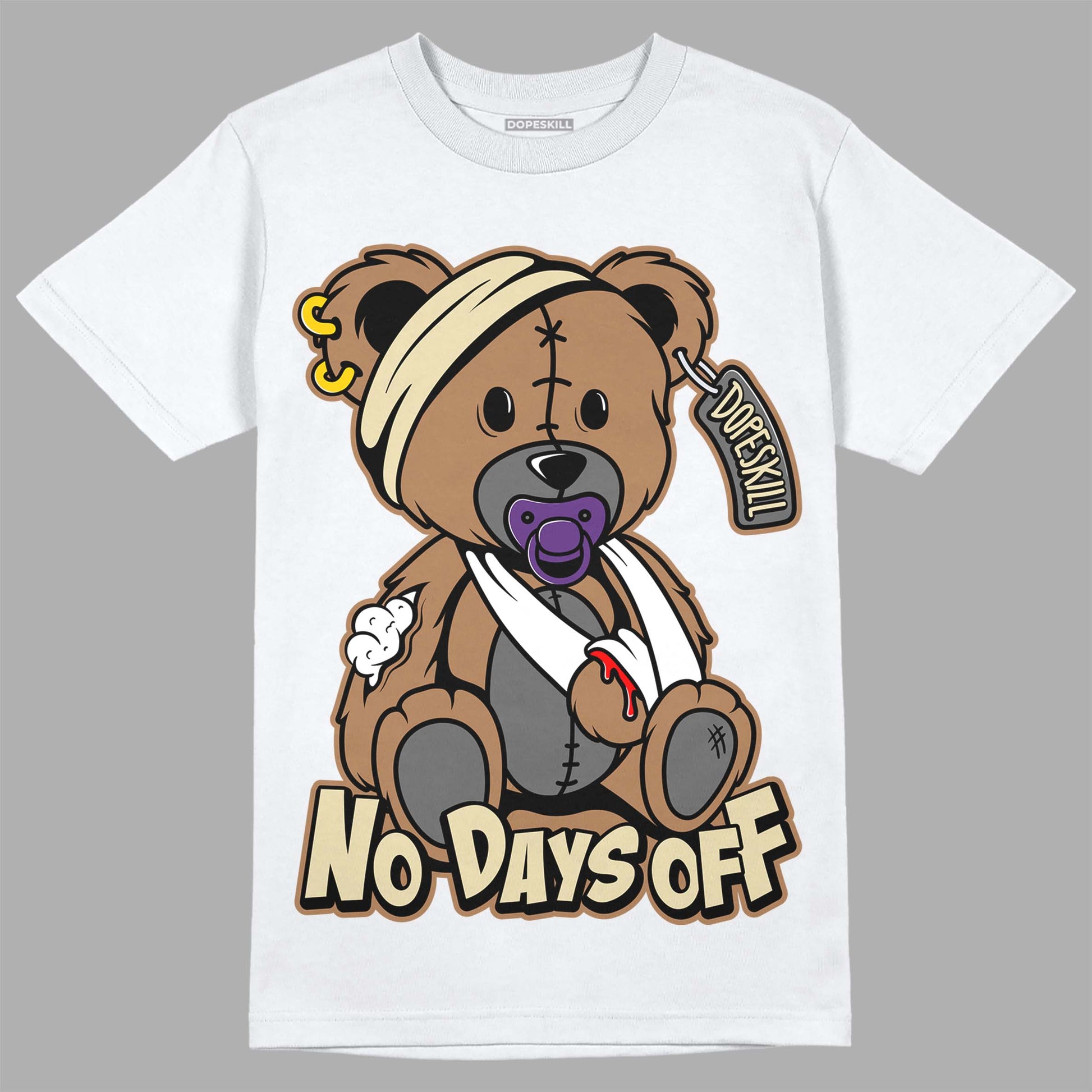 Jordan 6 WMNS Gore-Tex Brown Kelp DopeSkill T-Shirt Hurt Bear Graphic Streetwear - White