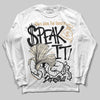 Jordan 5 Retro Reverse Metallic DopeSkill Long Sleeve T-Shirt Speak It Graphic Streetwear - White