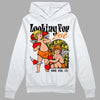 Jordan 4 Thunder DopeSkill Hoodie Sweatshirt Looking For Love Graphic Streetwear - White