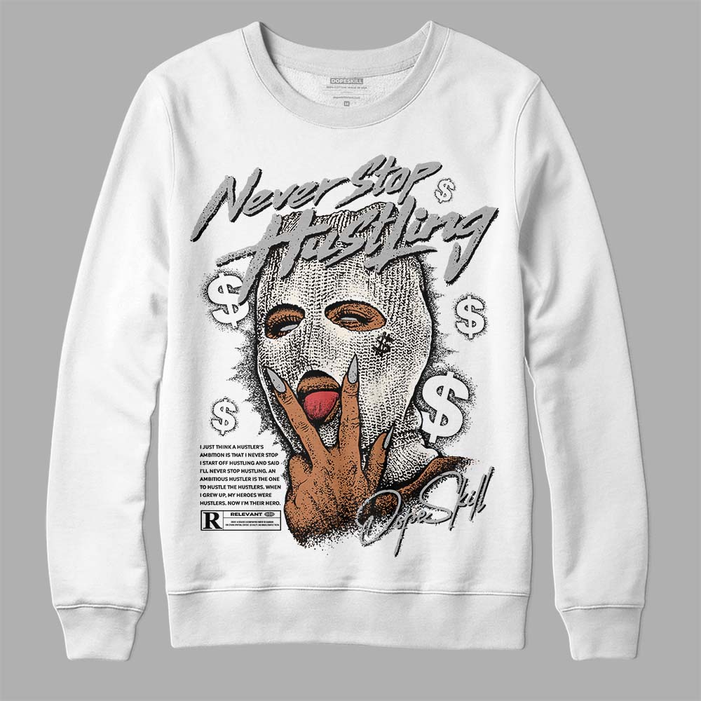 Jordan 3 “Off Noir” DopeSkill Sweatshirt Never Stop Hustling Graphic Streetwear - White 