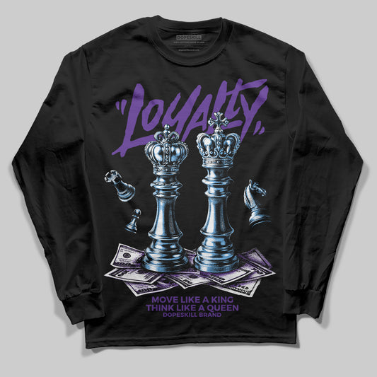 PURPLE Sneakers DopeSkill Long Sleeve T-Shirt Loyalty Graphic Streetwear - Black