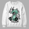 Jordan 3 "Green Glow" DopeSkill Sweatshirt Smile Through The Pain Graphic Streetwear - White 