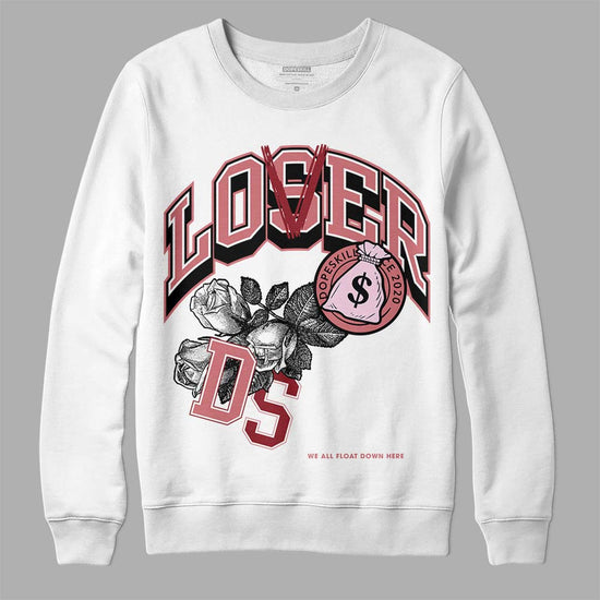 Valentine's Day Collection DopeSkill Sweatshirt Loser Lover  Graphic Streetwear - White 