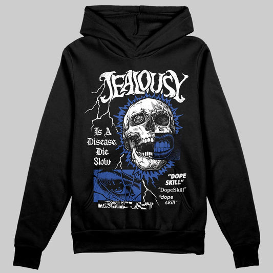 Royal Blue Sneakers DopeSkill Hoodie Sweatshirt Jealousy Graphic Streetwear - Black