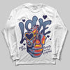 Jordan 6 University Blue DopeSkill Long Sleeve T-Shirt Love Shot Graphic Streetwear - White