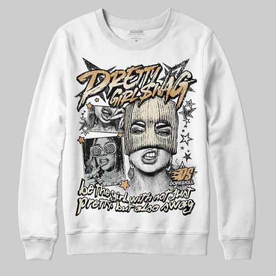 Jordan 5 Retro Reverse Metallic DopeSkill Sweatshirt Pretty Girl Swag Graphic Streetwear - White