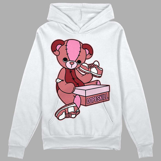 Valentine's Day Collection DopeSkill Hoodie Sweatshirt Sneakerhead BEAR Graphic Streetwear - White 