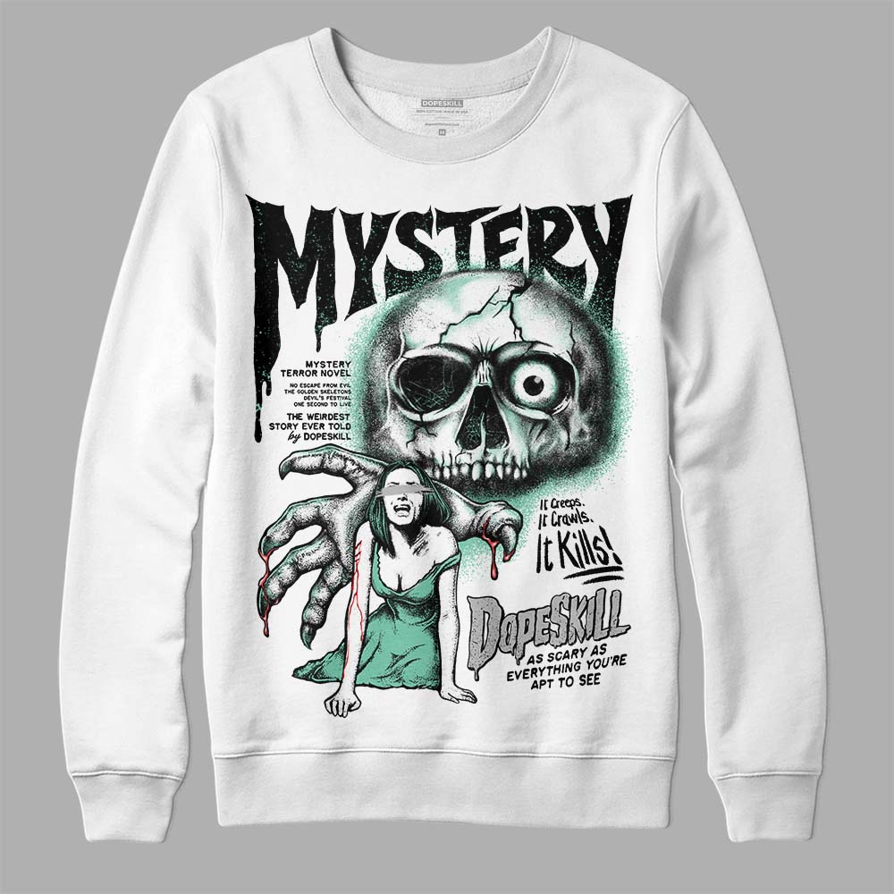 Jordan 3 "Green Glow" DopeSkill Sweatshirt Mystery Ghostly Grasp Graphic Streetwear - White 