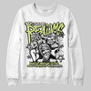 Jordan 5 “Luminous Green” DopeSkill Sweatshirt Distorted Realms Graphic Streetwear - White