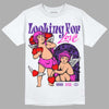 PURPLE Sneakers DopeSkill T-Shirt Looking For Love Graphic Streetwear - White