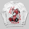 Jordan 5 Retro Fire Red Black Tongue (2025) DopeSkill Long Sleeve T-Shirt Smile Through The Pain Graphic Streetwear - White