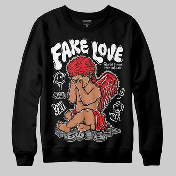 Dunk Low Panda White Black DopeSkill Sweatshirt False Love Graphic Streetwear - Black