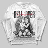 Jordan 4 “Black Cat” (2025) DopeSkill Long Sleeve T-Shirt Real Lover Graphic Streetwear - White