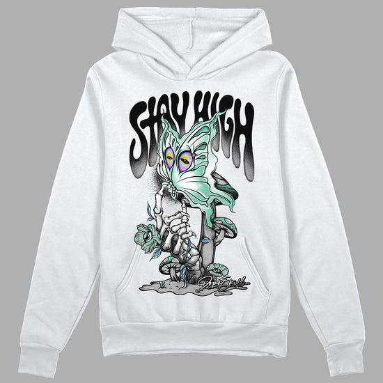 Jordan 3 "Green Glow" DopeSkill Hoodie Sweatshirt Stay High Graphic Streetwear - White 