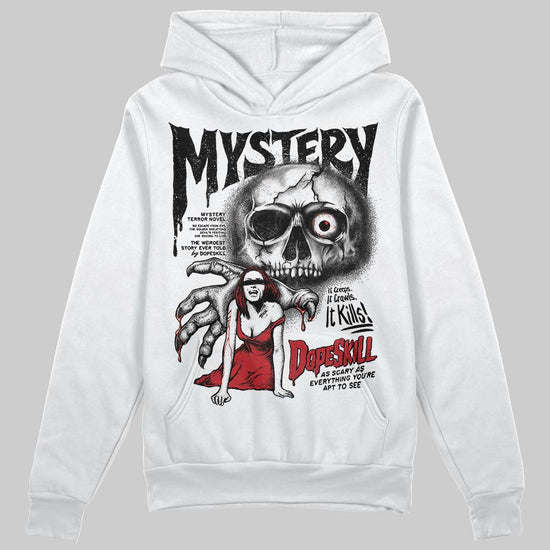 Jordan 4 “Black Cat” (2025) DopeSkill Hoodie Sweatshirt Mystery Ghostly Grasp Graphic Streetwear - White