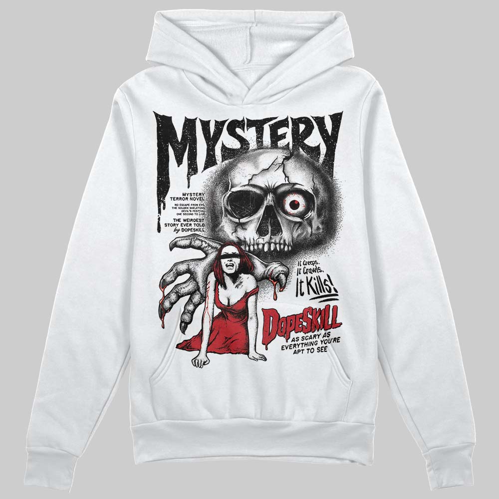 Jordan 4 “Black Cat” (2025) DopeSkill Hoodie Sweatshirt Mystery Ghostly Grasp Graphic Streetwear - White