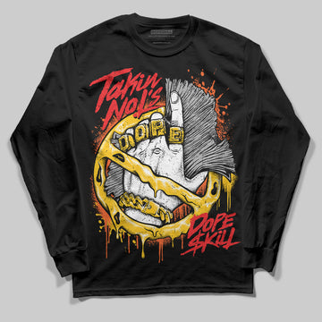 Yellow Sneakers DopeSkill Long Sleeve T-Shirt Takin No L's Graphic Streetwear - Black