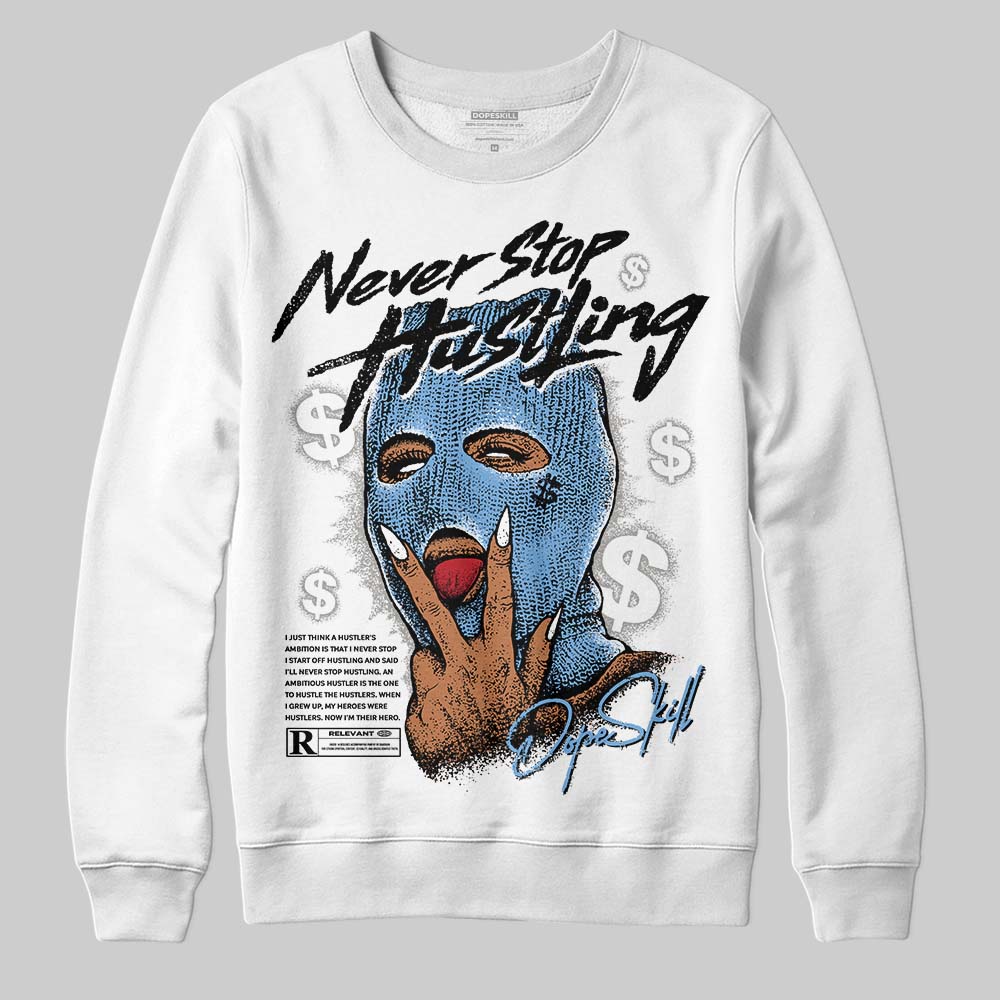 Jordan 12 Retro 'Melo' DopeSkill Sweatshirt Never Stop Hustling Graphic Streetwear - White