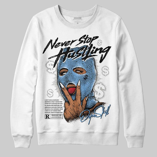 Jordan 12 Retro 'Melo' DopeSkill Sweatshirt Never Stop Hustling Graphic Streetwear - White