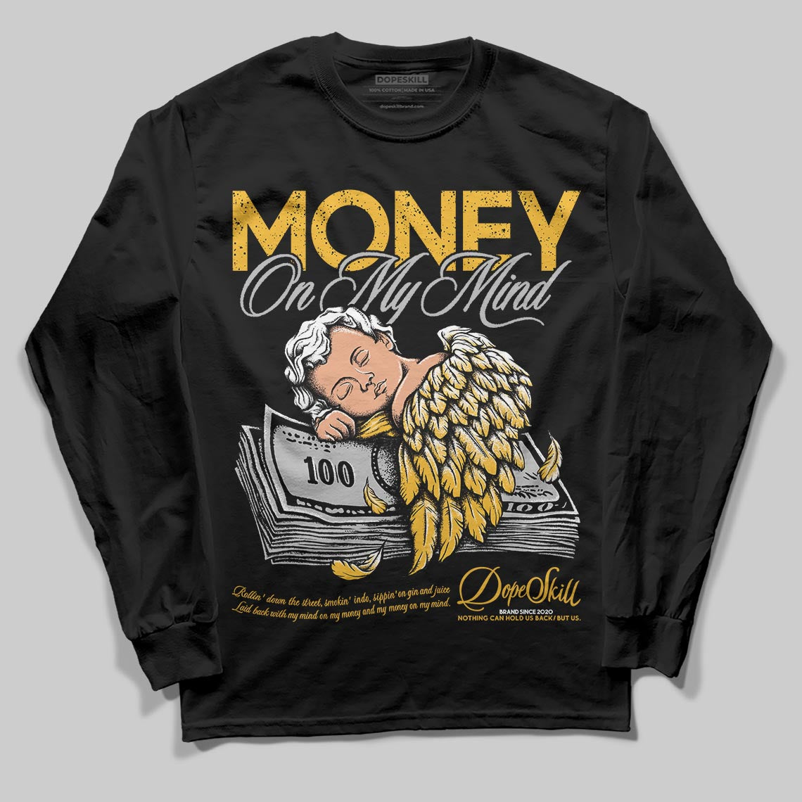 Jordan 5 'Tokyo' DopeSkill Long Sleeve T-Shirt MOMM Graphic Streetwear - Black