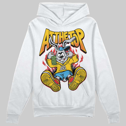 Yellow Sneakers DopeSkill Hoodie Sweatshirt At The Top Graphic Streetwear - White