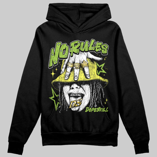 Green Sneakers DopeSkill Hoodie No Rules Graphic Streetwear - Black