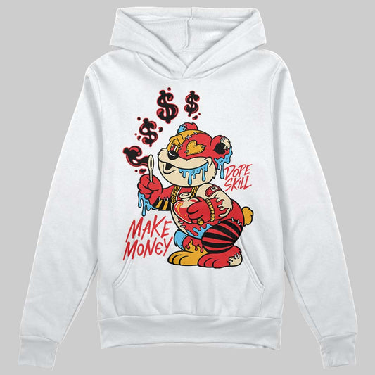 Red Sneakers DopeSkill Hoodie Sweatshirt Make Money Graphic Streetwear - White