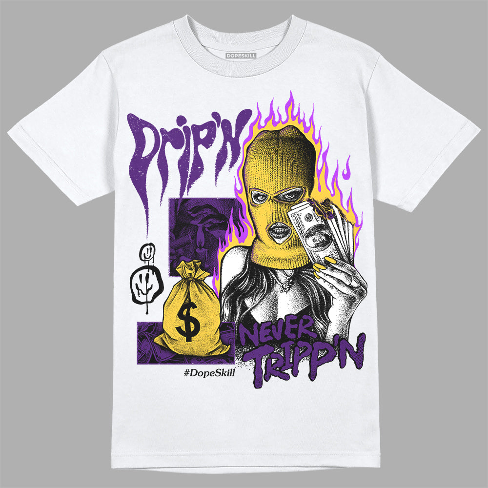 Jordan 12 “Field Purple” DopeSkill T-Shirt Drip'n Never Tripp'n Graphic Streetwear - White