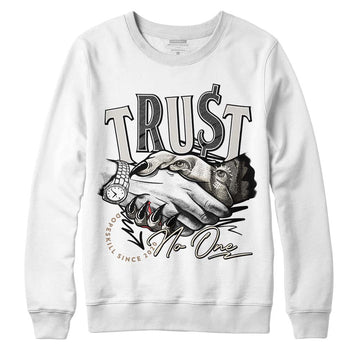 Jordan 5 SE “Sail” DopeSkill Sweatshirt Trust No One Graphic Streetwear - White 