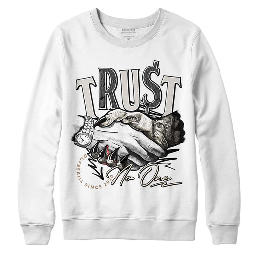 Jordan 5 SE “Sail” DopeSkill Sweatshirt Trust No One Graphic Streetwear - White 