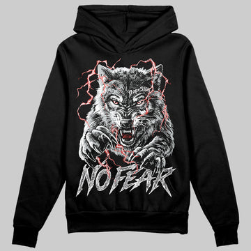 Jordan 12 Black Wolf Grey DopeSkill Hoodie Sweatshirt No Fear Graphic Streetwear - Black