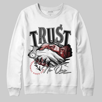Jordan 4 “Flight Club” DopeSkill Sweatshirt Trust No One Graphic Streetwear - White 