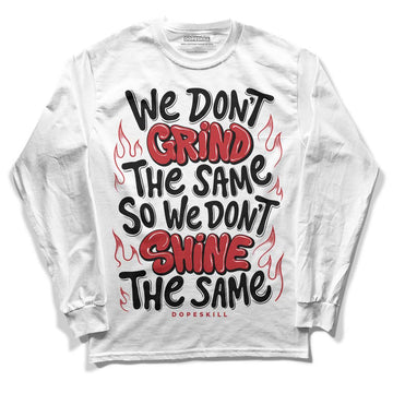 Jordan 12 “Red Taxi” DopeSkill Long Sleeve T-Shirt Grind Shine Graphic Streetwear - White