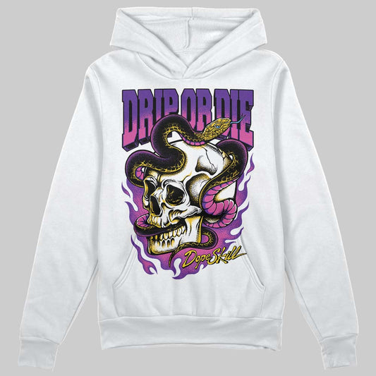 PURPLE Sneakers DopeSkill Hoodie Drip or Die Graphic Streetwear - White