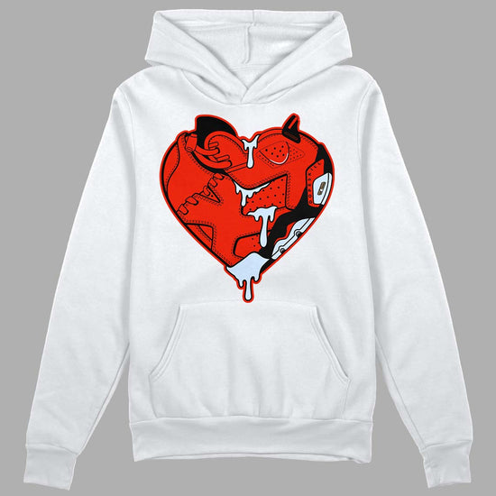 Jordan 6 Retro Toro Bravo DopeSkill Hoodie Sweatshirt Heart Jordan 6 Graphic Streetwear - White