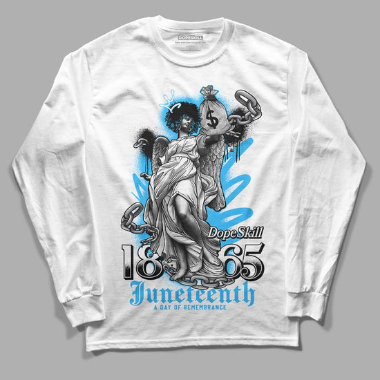 Jordan 1 High Retro OG “University Blue” DopeSkill Long Sleeve T-Shirt Juneteenth Graphic Streetwear - White