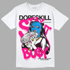 Jordan 1 Low GS “Fierce Pink” DopeSkill T-Shirt Stay It Busy Graphic Streetwear - White