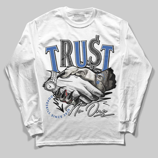 Jordan 1 Low Travis Scott x Fragment DopeSkill Long Sleeve T-Shirt Trust No One Graphic Streetwear - White