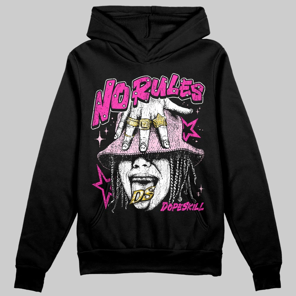 Pink Sneakers DopeSkill Hoodie No Rules Graphic Streetwear - black