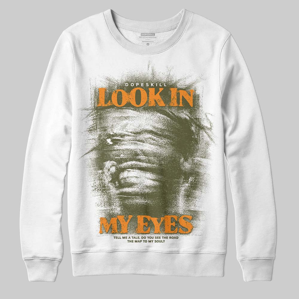 Olive Sneakers DopeSkill Sweatshirt Look In My Eyes Graphic Streetwear - White