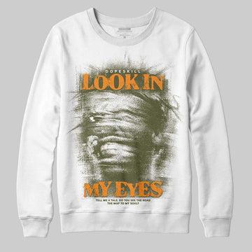 Olive Sneakers DopeSkill Sweatshirt Look In My Eyes Graphic Streetwear - White