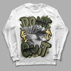 Jordan 4 Retro SE Craft Medium Olive DopeSkill Long Sleeve T-Shirt Don't Quit Graphic Streetwear - White