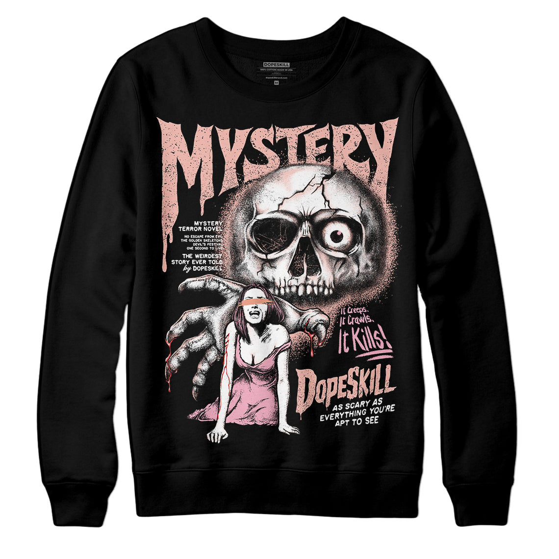 Jordan 11 Low “Legend Pink” DopeSkill Sweatshirt Mystery Ghostly Grasp Graphic Streetwear - Black