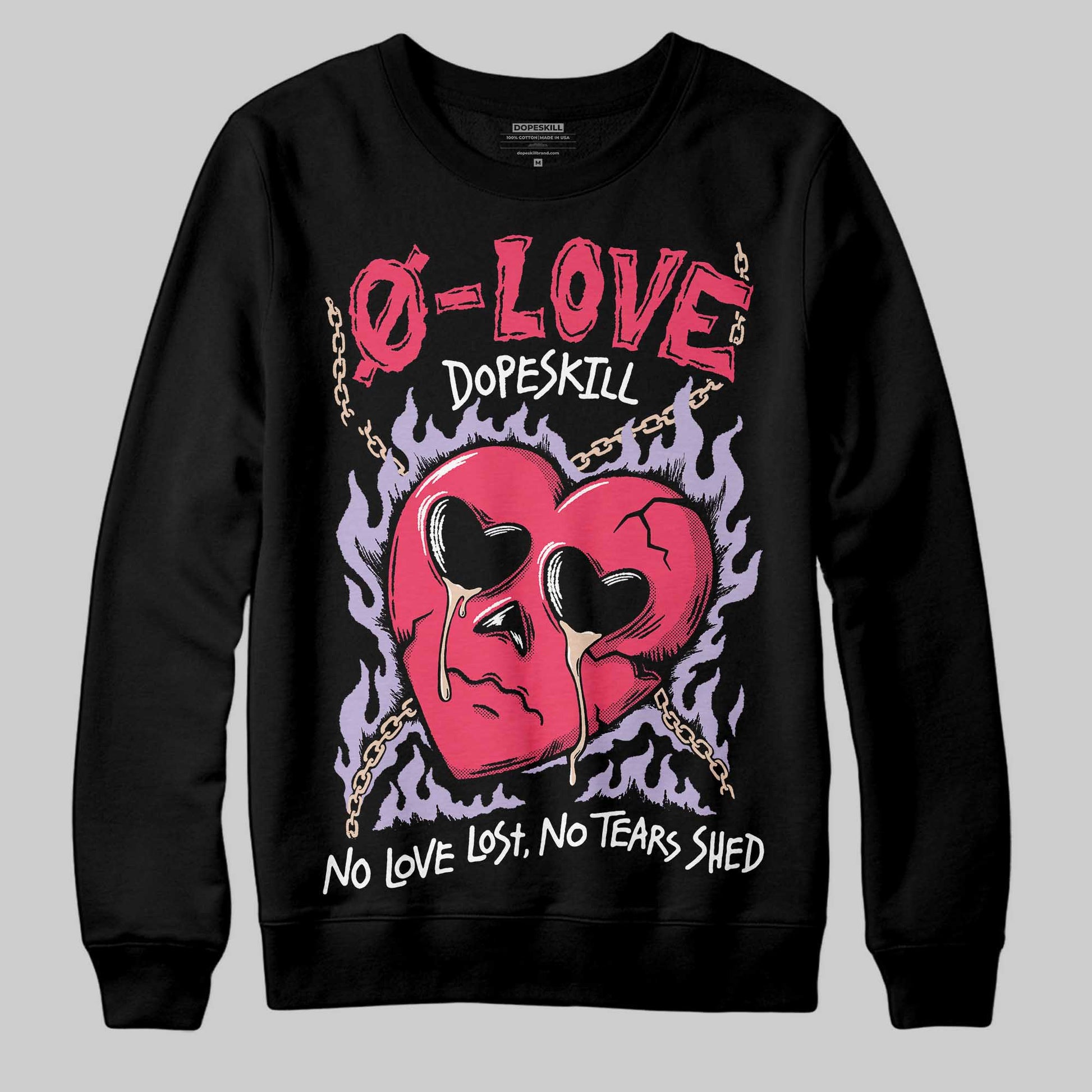 Jordan 5 Low “Peanut Butter Jelly” DopeSkill Sweatshirt Crying Heart Graphic Streetwear - Black