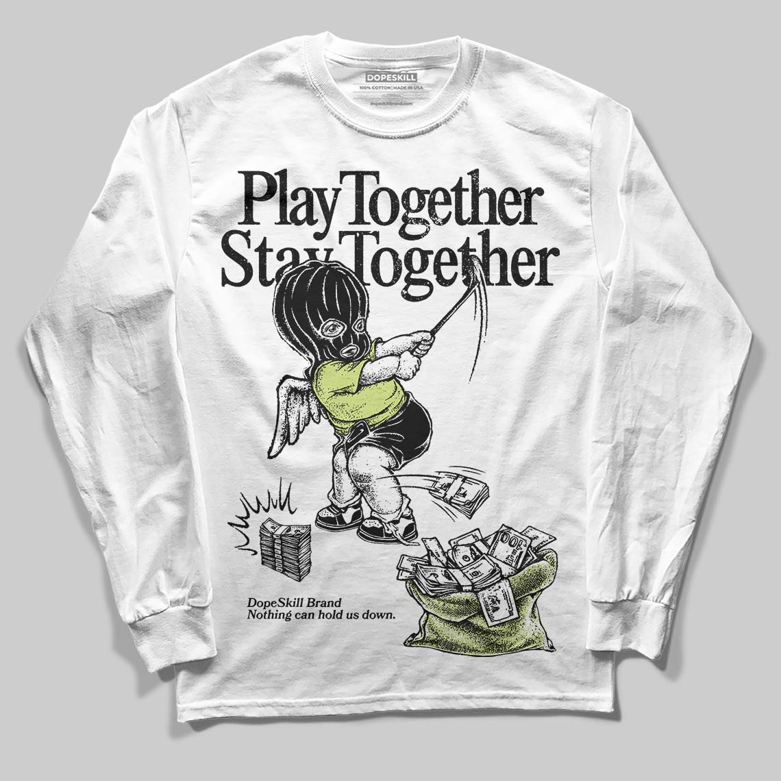 Jordan 11 “Inner Beast” DopeSkill Long Sleeve T-Shirt Play together, Stay together Graphic Streetwear - White